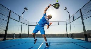 padel player with an ankle injury